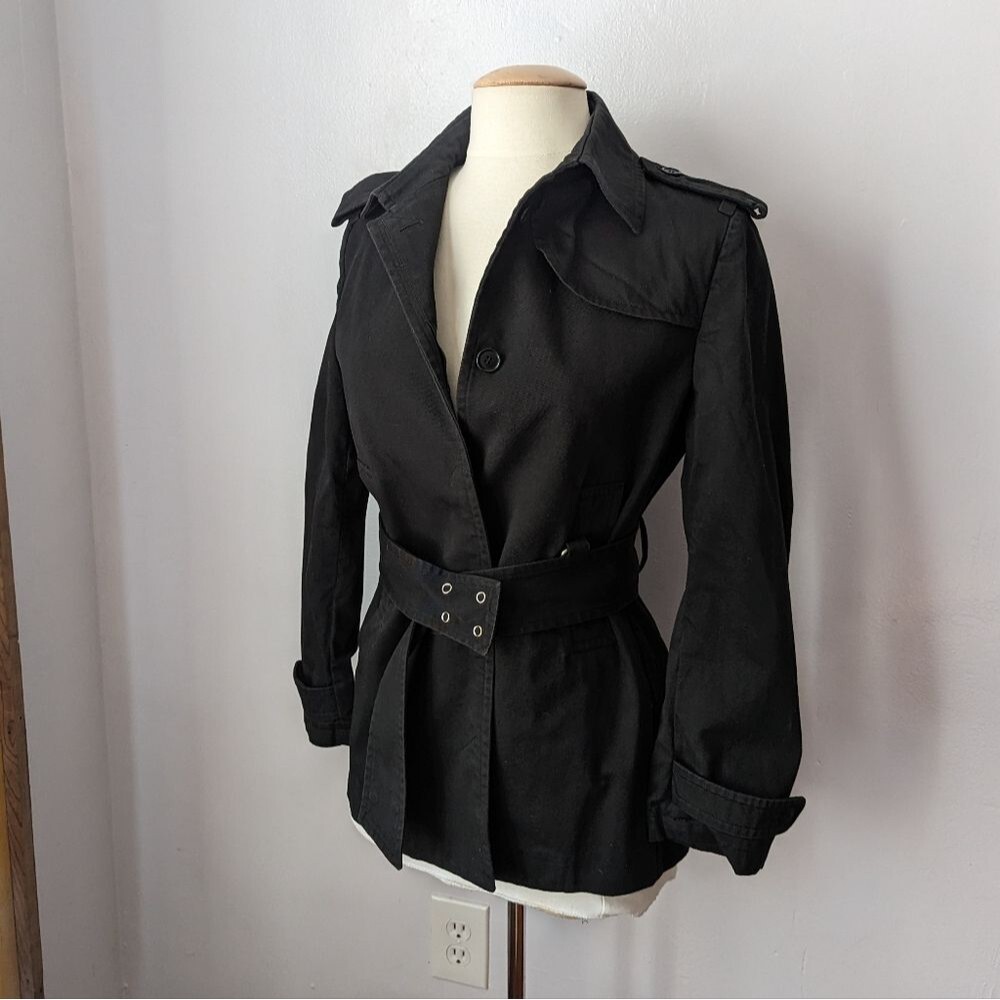 Black Belted Jacket by Costume National